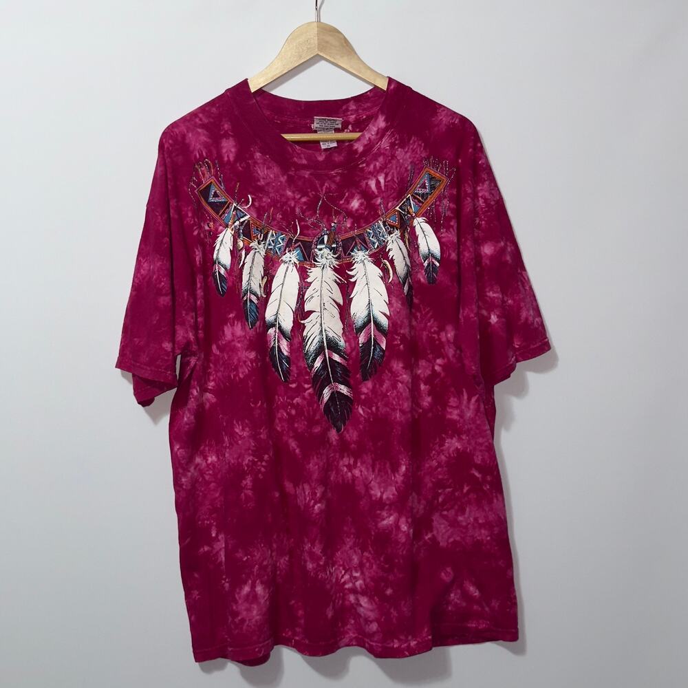 Ragtop vintage pink Tie Dye short sleeve Shirt women’s size XL